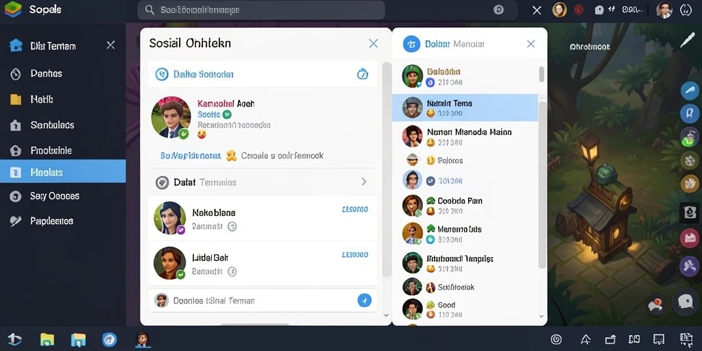 Screenshot menunjukkan karakter utama dalam pertarungan epik.